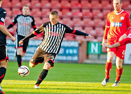 Ryan Wallace pulls the trigger on the first goal Ryan Wallace pulls the trigger on the first goal