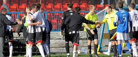 Full time at Central Park, Cowdenbeath Full time at Central Park, Cowdenbeath