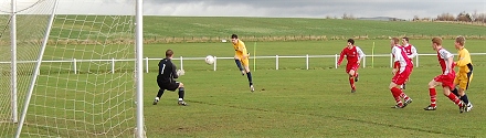 Chris Lennon scores number two Chris Lennon scores number two