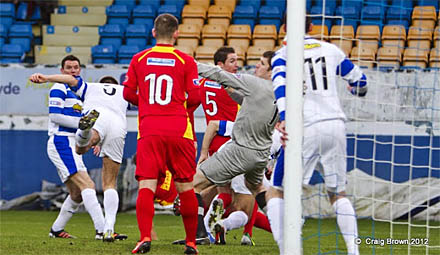 Callum Morris opens the scoring Callum Morris opens the scoring