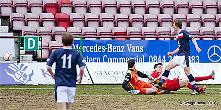 Kevin Buchan scores v Dunfermline