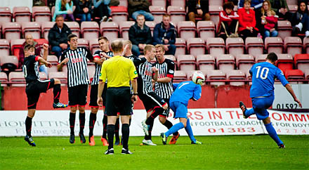Martin Hardie free kick for Airdrie Martin Hardie free kick for Airdrie