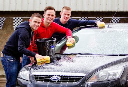 Ryan Wallace, Lawrence Shankland and Andy Geggan clean up