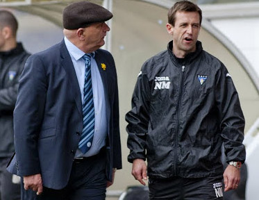 Dunfermlin?e Athletic v Forfar Athletic Irn Bru First Division Play Off East End Park 11 May 2013 Dick Campbell and Neil McCann clash (c) Craig Brown Dunfermlin?e Athletic v Forfar Athletic Irn Bru First Division Play Off East End Park 11 May 2013 Dick Campbell and Neil McCann clash (c) Craig Brown