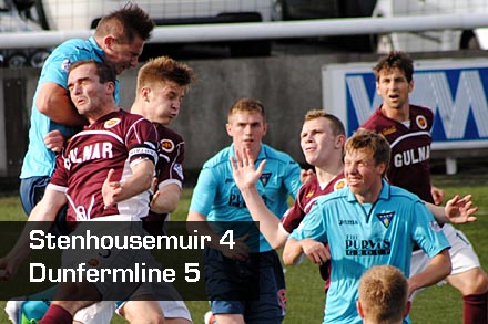 Stenhousemuir 4 Dunfermline 5 Stenhousemuir 4 Dunfermline 5