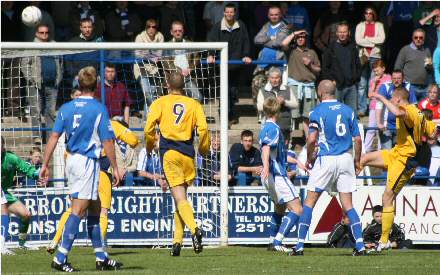 Calum Woods scores at Dumfries Calum Woods scores at Dumfries