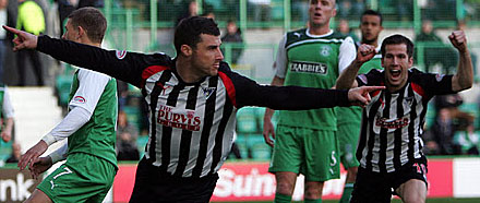 Austin McCann celebrates goal