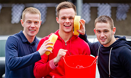 Ryan Wallace, Lawrence Shankland and Andy Geggan