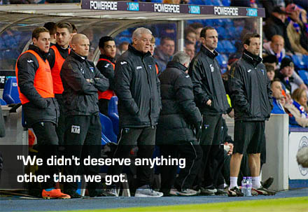 Dug out at Ibrox