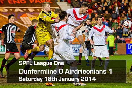 Dunfermline 0 Airdrieonians 1 Dunfermline 0 Airdrieonians 1