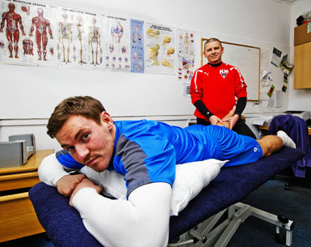 ANDY BARROWMAN ON TREATMENT TABLE
