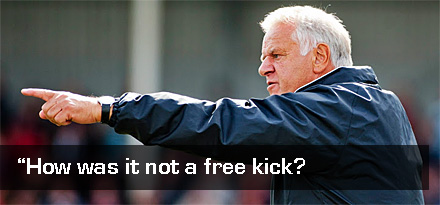 How was it not a free kick? How was it not a free kick?