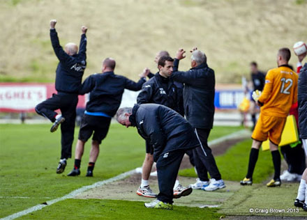 Dug out at Firhill