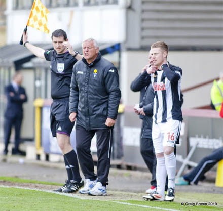 Andy Geggan comes on for Shaun Byrne