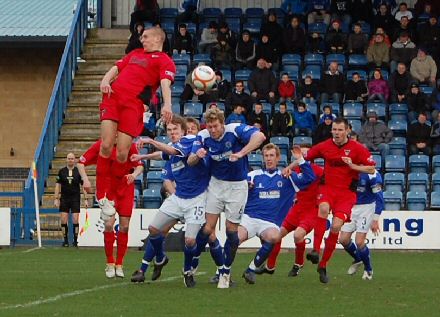 Calum Woods attempts to get a touch Calum Woods attempts to get a touch