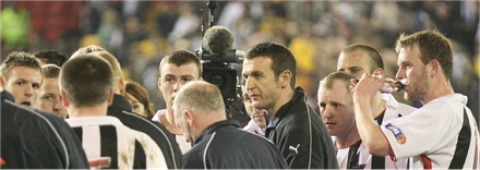 Jim McIntyre pre penalty shoot out Jim McIntyre pre penalty shoot out
