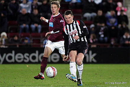 Martin Hardie v Hearts Martin Hardie v Hearts