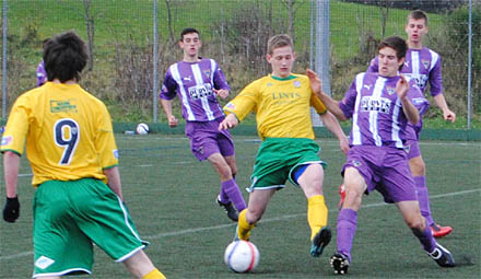 Shaun Byrne, Kerr Young & Grant Munro at U19 level v Cowdenbeath Shaun Byrne, Kerr Young & Grant Munro at U19 level v Cowdenbeath