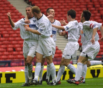 Craig Brewster celebrates goal Craig Brewster celebrates goal