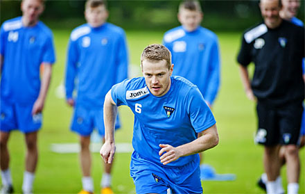 Andy Geggan in pre season training