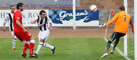 Nick Phinn chance v Stirling Albion Nick Phinn chance v Stirling Albion
