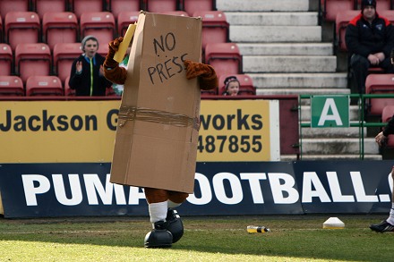 Sammy hides after his yellow card for his Winter Olympic tribute Sammy hides after his yellow card for his Winter Olympic tribute