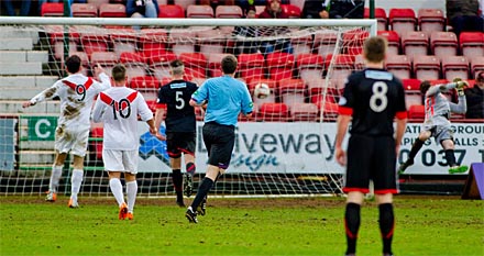 Airdrieonians goal Airdrieonians goal