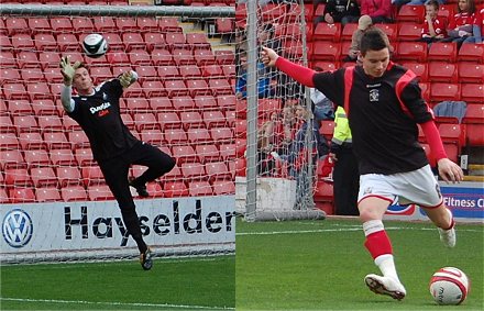 Dorus de Vries and Adam Hammill at warm up, Barnsley Dorus de Vries and Adam Hammill at warm up, Barnsley