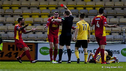 Callum Morris shown red Callum Morris shown red