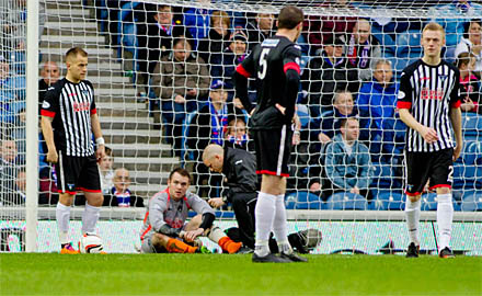 Ryan Scully injury caused fifth minute substitution Ryan Scully injury caused fifth minute substitution