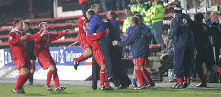 Airdrie celebrate win last time at East End Park Airdrie celebrate win last time at East End Park