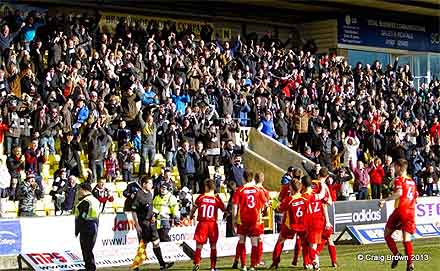 Pars players and fans celebrate equaliser Pars players and fans celebrate equaliser