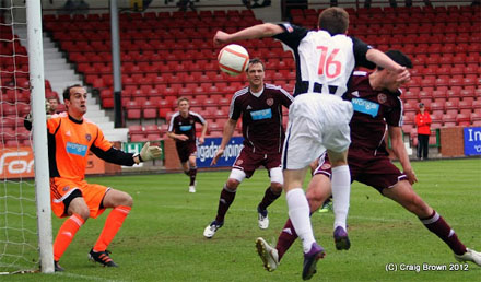 Alex Whittle comes close v Hearts Alex Whittle comes close v Hearts