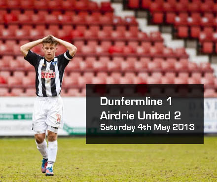Dunfermlin?e Athletic v Airdrie Irn Bru First Division East End Park 04 May 2013; Josh Falkingham at the final whistle (c) Craig Brown Dunfermlin?e Athletic v Airdrie Irn Bru First Division East End Park 04 May 2013; Josh Falkingham at the final whistle (c) Craig Brown