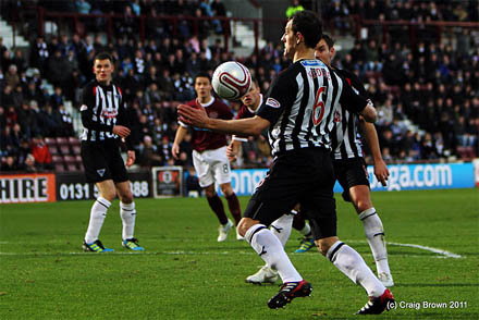 Alex Keddie v Hearts Alex Keddie v Hearts