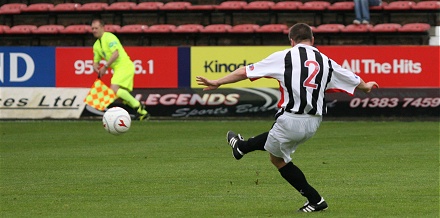 Scott Thomson fires in free kick v Ross County Scott Thomson fires in free kick v Ross County