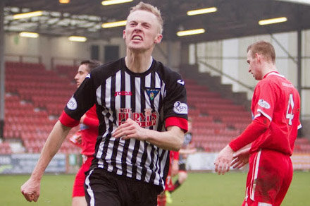 Ross Millen celebrates his goal Ross Millen celebrates his goal