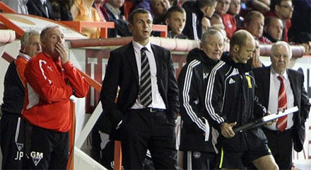 Dug out at Pittodrie Dug out at Pittodrie