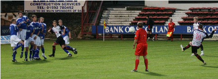 Andy Kirk free kick v QOS Andy Kirk free kick v QOS
