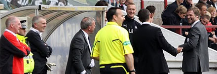 Dug out v Falkirk Dug out v Falkirk