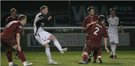 Andy kirk scores the winner at Stenhousemuir Andy kirk scores the winner at Stenhousemuir