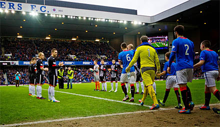 Dunfermline acknowledge the new League One champions Dunfermline acknowledge the new League One champions