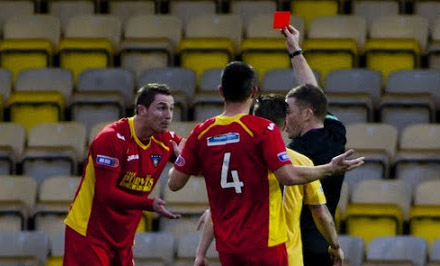 Callum Morris sees red v Livingston Callum Morris sees red v Livingston