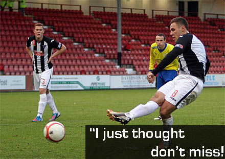 Stephen Husband scores from the spot Stephen Husband scores from the spot