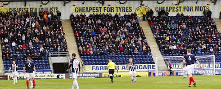 Pars fans at the Falkirk Stadium 160213 Pars fans at the Falkirk Stadium 160213