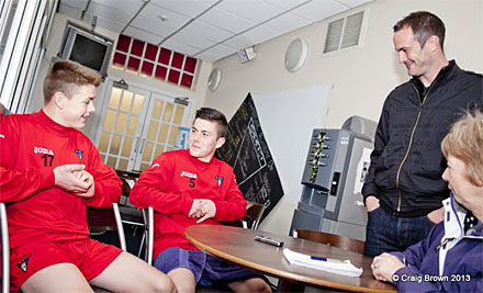 Lewis Spence and Finn Graham with John Potter Lewis Spence and Finn Graham with John Potter