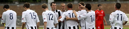 Celebration for Kirk hat-trick Celebration for Kirk hat-trick