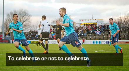 Andy Geggan thinks about celebration Andy Geggan thinks about celebration