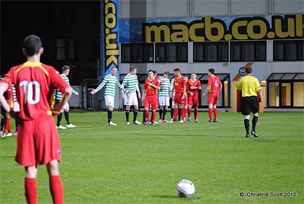 Shaun Byrne waits to take free kick Shaun Byrne waits to take free kick