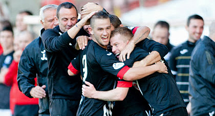 Andy Geggan celebrates Andy Geggan celebrates